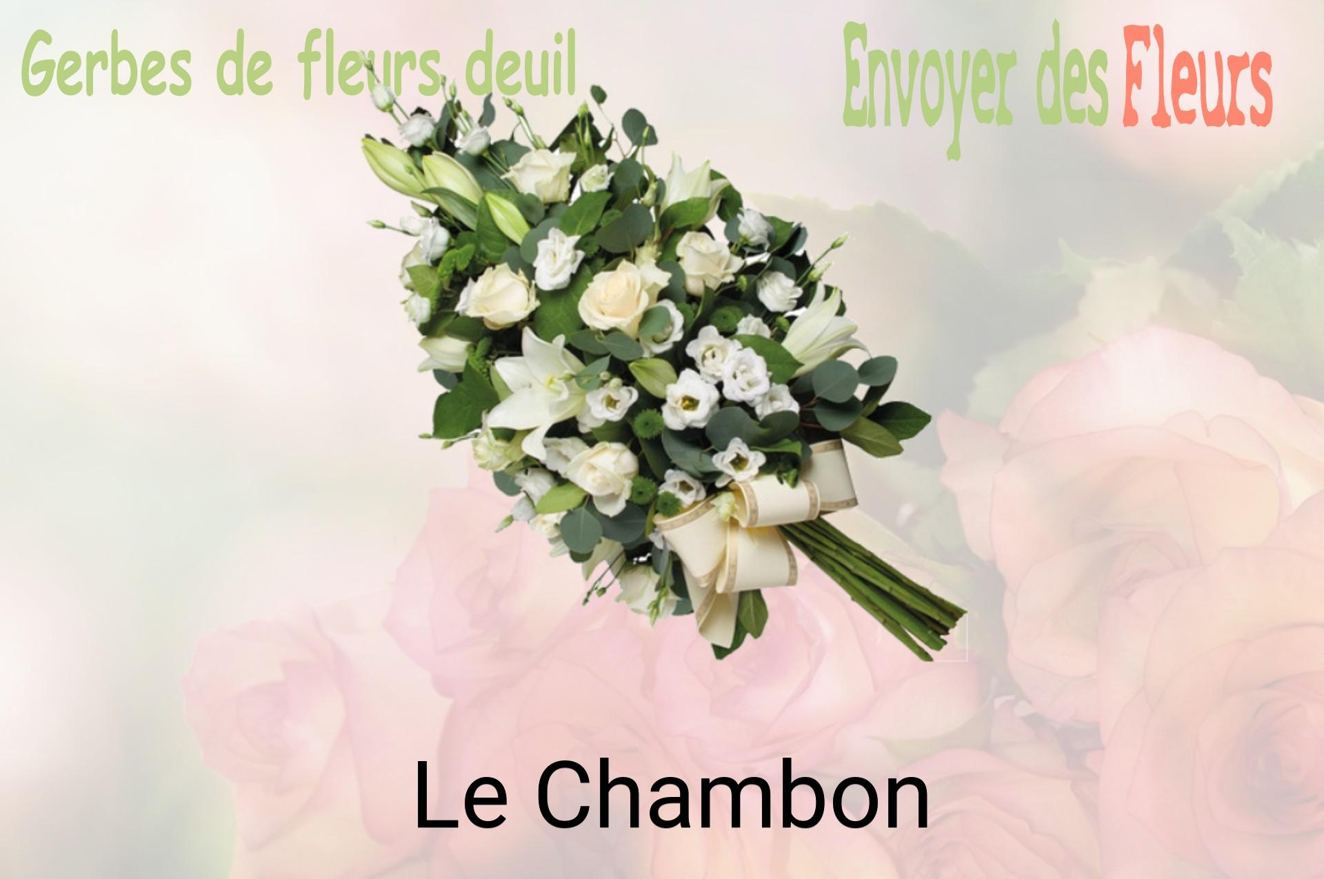 Gerbe de fleurs de deuil livrée à Le Chambon